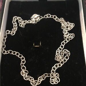 NWOT 14K White Gold Stephano Oro Sparkle Link Chain